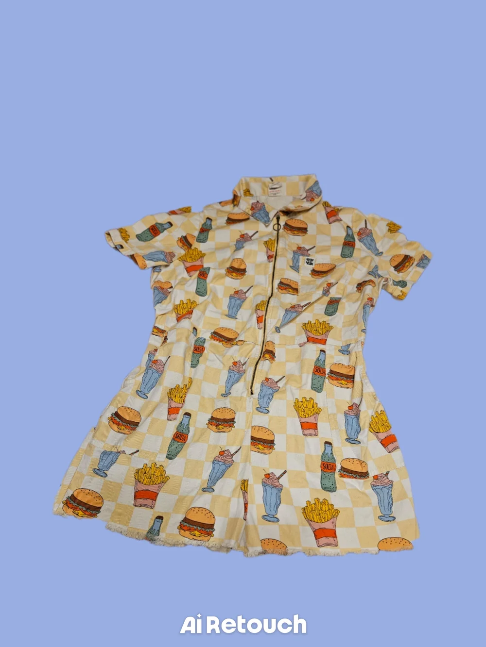 GUC Lucy & Yak Fast Food Theme/ Print Short Sleeve Romper Size 16 - Picture 2 of 6